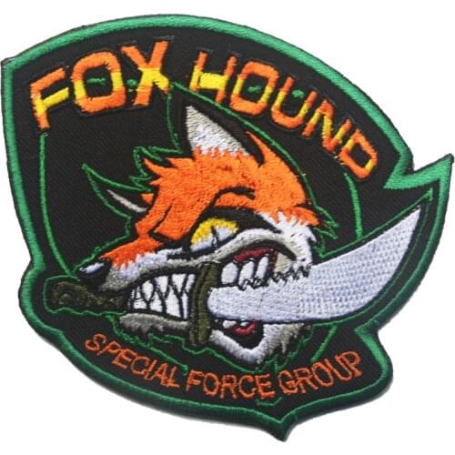Patches with hook back Metal Gear Solid Foxhound Military special forces tactical patches for jacket