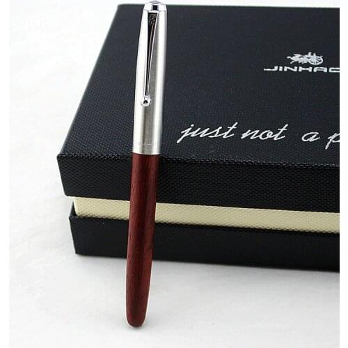 New Jinhao 51 Natural Wood Fountain Pen Handmade Full Wooden Beautiful Pen Iridium Fine 0.5mm Fashion Writing Ink Pen Gift Pen