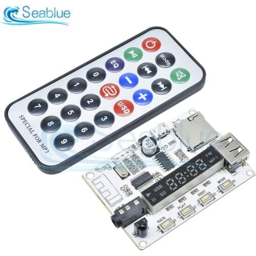 LED Digital Mp3 Decoder Board Bluetooth Module Player Module FM Radio USB TF Micro SD LCD Screen IR Infrared Remote Controller
