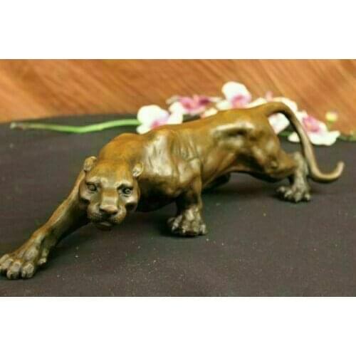 Jaguar Panther Leopard Cougar Big Cat Collector Artwork Bronze Statue Art Deco