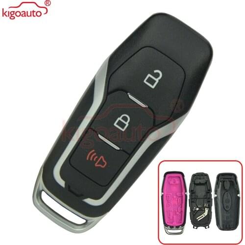 Kigoauto M3N-A2C31243300 smart key case shell 3 button for Ford Fusion Explorer F-150 F-250 164-R8111 car key replacement