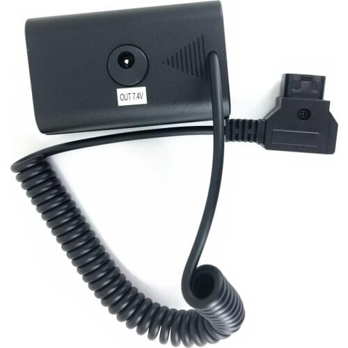 Dummy Battery Coupler Adapter + D-Tap Coiled Cable as F970 F960 F550 for Video LED Light Camera Monitor Rig Yongnuo Nanguagn