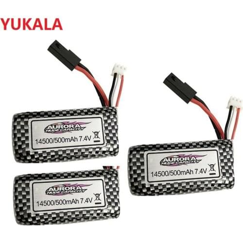 YUKALA XLH 9130 9136 9137 9135 9138 high speed RC truck 7.4v 500mAh battery 7.4 v 500 mah 1pc 2pc 3pc for xinlehong