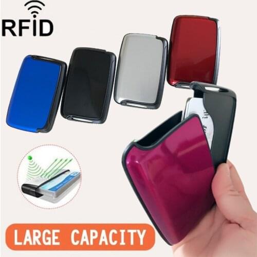 Aluminum Bankcard Blocking Hard Case Wallet Credit Card Anti-RFID Scanning Protect Card Holder Wallet Rfid Wallet For Man Women