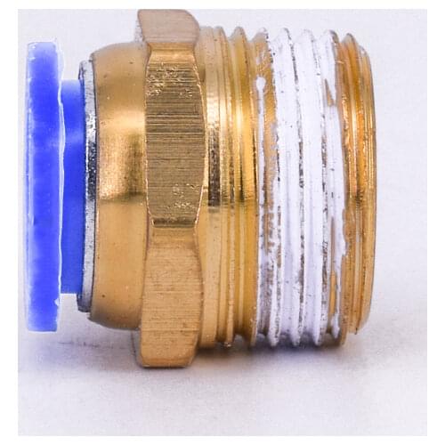 1/8"1/4"3/8"1/2"3/4" BSP Male x Fit Tube OD 4/6/8/10mm Brass Pneumatic Air Hose Quick Connector Push In Coupler Water Gas Oil