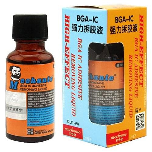 1 Bottle MECHANICBGA IC Adhesive Glue Removing Epoxy Remover Cell Phone CPU Chip Cleaner 20ml BGA-IC Repair Remove Liquid Tool