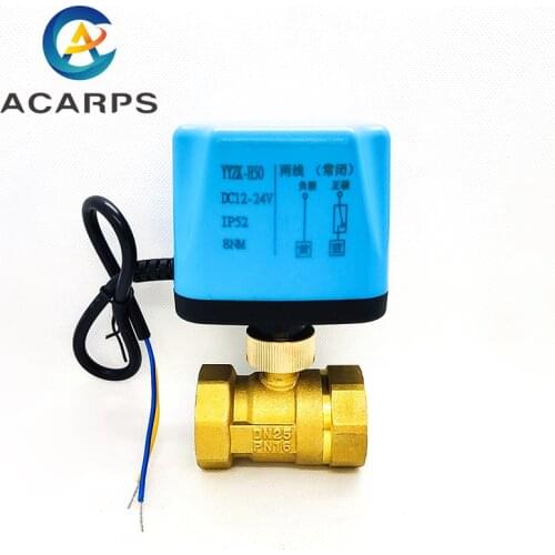 1" Normally Closed/Open Two Wire Motorized Ball Valve Electric Ball Valve AC220V DC12V DC24V