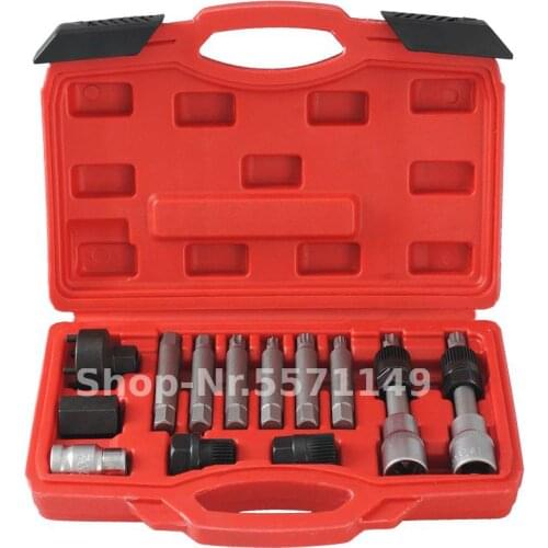 13 Piece Alternator Pulley Tool Kit Auto Repair Tools