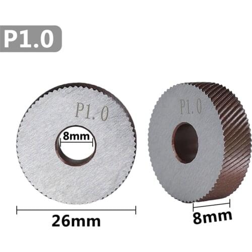 2 pcs 1.0mm anti slip hss thick diagonal serration wheel diameter 26mm for metal lathe wheel serrated tools