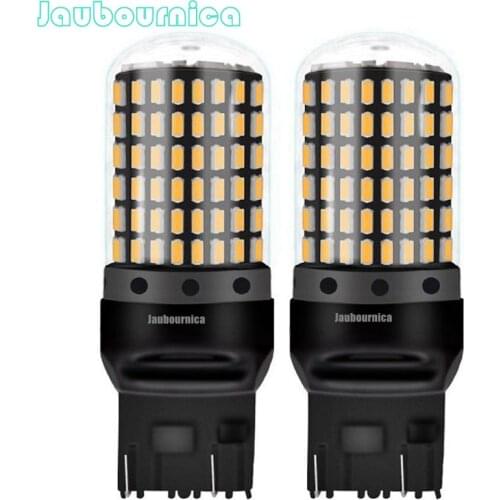 2Pcs T20 7443 W21/5W Super Bright 2000Lm 144 SMD LED Auto Brake Lamp Daytime Running Light Turn Signals Bulb Red Yellow White