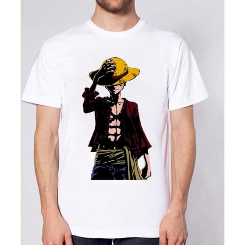 2020 New summer One Piece T shirt men Japanese Anime Luffy Tshirt men loose casual top man clothes T-shirt homme Fashion Tee