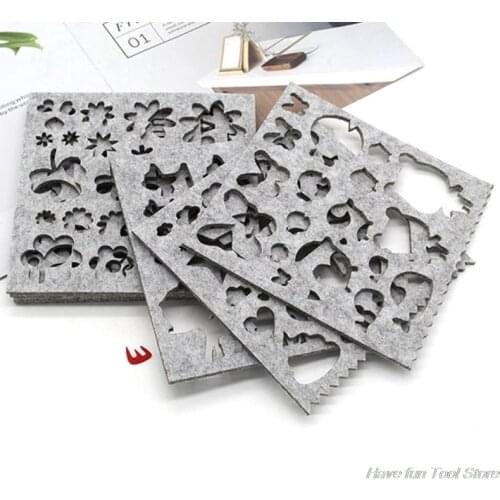 7pcs Wool Felt Mold Needle Felting DIY Craft Stencil Applique Handicraft Shaping Mould F17 21 Dropshipping