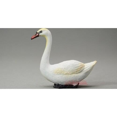 FREE SHIPPING FREE SHIPPING Animas ! solid animal model toy white swan decoration 5-7CM