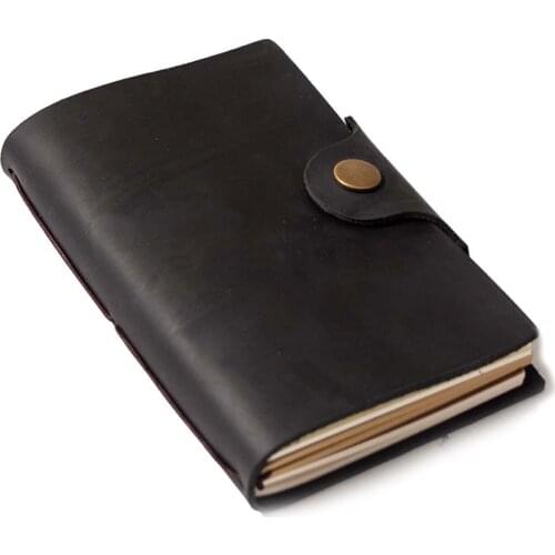 Blank Diaries Journals notebook note book A6 genuine leather cover personal planner note book grey black brown travel Sketchbook