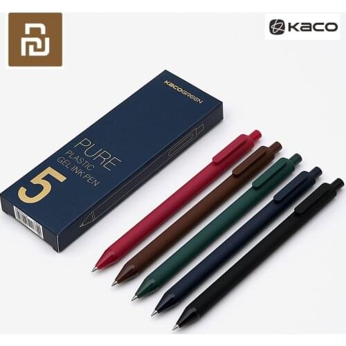 5pcs/set Youpin Supply Chain Brand KACO Neutral Pen Mixed 0.5mm Pen Core Grinding and Painting Office Stationery For Student