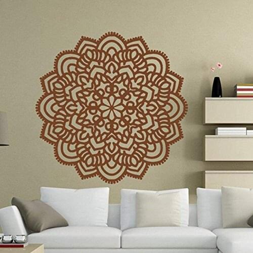 Mandala Flower Wall Sticker Indian Style Wall Decal For Living Room Bedroom Art Stickers Home Vinyl Mural dw5537