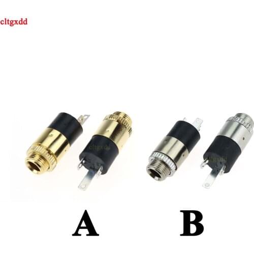 Cltgxdd 5Pcs PJ392 3.5MM Stereo Female Sockect Jack with Screw 3.5 Audio Headphone Connector PJ-392 Cylindrical Socket