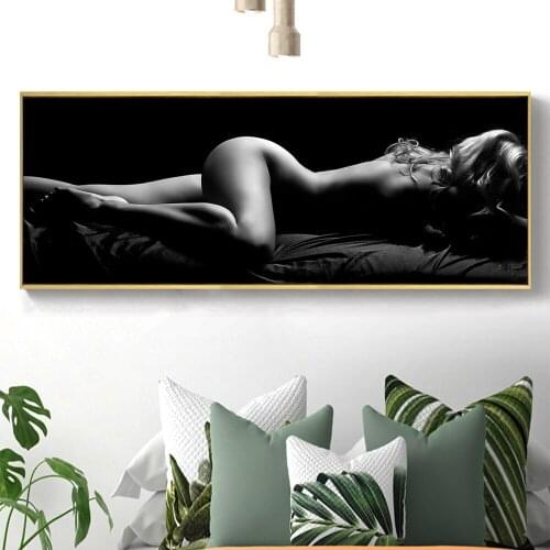 DDWW Wall Art Painting Canvas Print Nude Figure Picture Sleeping Beauty Posters Wall Pictures For Living Room No Frame