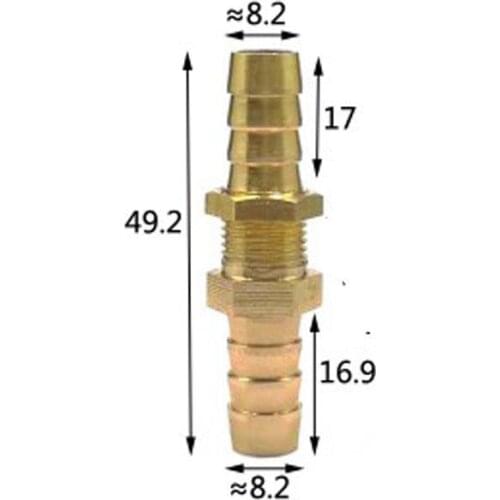 Fit 8mm ID Hose Brass Bulkhead Hosetail Hose Barb Pipe Fitting Connector