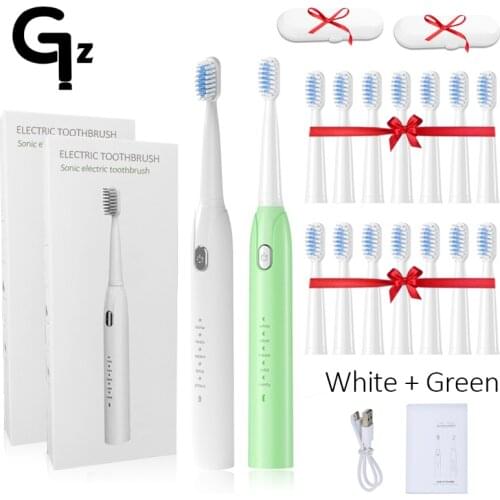 GeZhou S802 Sonic Electric Toothbrush Tooth brush USB Rechargeable adult Waterproof Ultrasonic automatic 5 Mode with Travel case