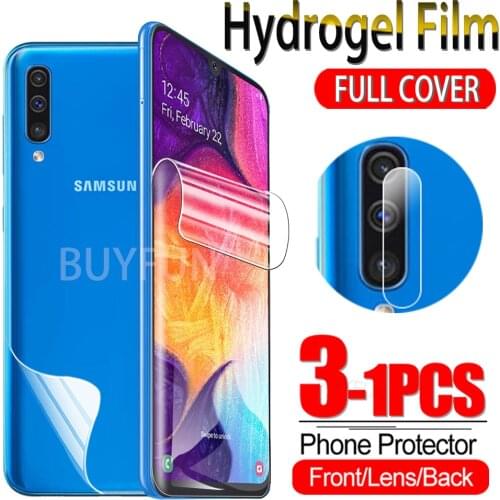 1-3PCS Hydrogel Film For Samsung Galaxy A50 A50S Screen Protector Sumsung A 50 S 50S Soft Water Gel Protective Film Camera Glass