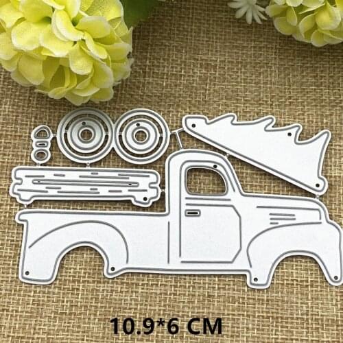 Truck Metal Cutting Dies Cars Embossing Mold DIY Scrapbooking Album Paper Craft Knife Mould Custom Cards Blade Punch Stencils
