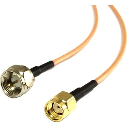 RP SMA Male with Socket Switch F type male Pigtail Cable Adapter RG316 15cm 6" NEW for Wireless