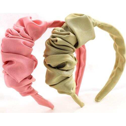 Korean fashion wide-brimmed headband, wave hairhoop, ladies all-match headdress, hair accessories, pleated headband