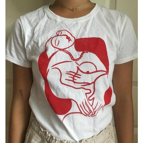 Hot Sale Graphic Famous Oil Painting Screen Print Quality Casual Tee Shirt Female Summer Plus Size Loose Clothes Fashion T shirt
