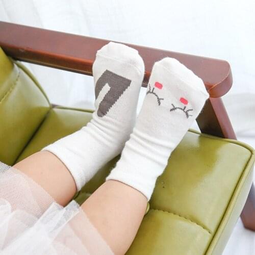 Cute Spring Autumn Baby Socks Newborn Cotton Baby Boys Girls Cute Toddler Asymmetry Anti-slip Socks for babies winter