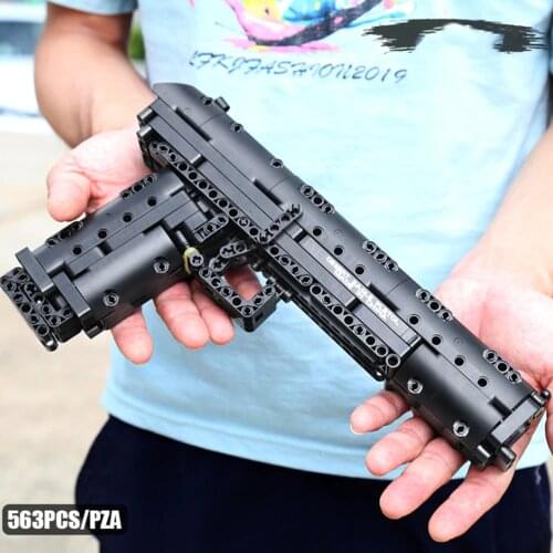 Desert Eagle Pistol Model Building Blocks Gun Bricks Kids Toys Boys Gifts Parent-Child Interaction Game Simulated Shooting