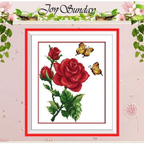 Butterflies over flowers (12) Counted Cross Stitch 11CT 14CT Cross Stitch Set Wholesale Cross-stitch Kit Embroidery Needlework