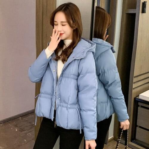 2020 New Winter Cotton Coat Women Short Loose Thick Hooded Down Padded Winter Jacket Women Parkas Fashion Wild Womens Clothing