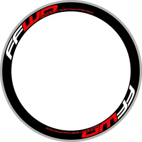 TWO WHEELS NEW FFWD Wheel Stickers Rims Decals Waterproof Sticker Reflective For 35/40/45/50/55/60mm Bicycle Bike Cycle