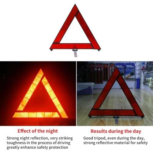 New Car Hazard Reflective Warning Sign Foldable Triangular Durable Reflective Car Breakdown Emergency Reflector