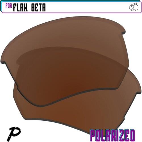 EZReplace Polarized Replacement Lenses for - Oakley Flak Beta Sunglasses - Brown P