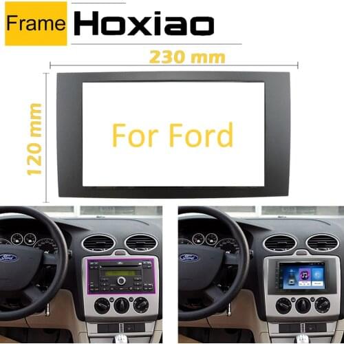 Car Frame For Ford C-Max S-Max Transit Fusion Fiesta 3 Focus 2 2005 2006 2 Din Auto Radio Android Car Frame 120*230mm Framework