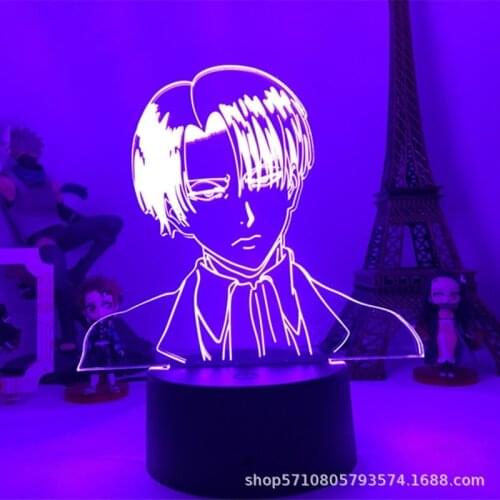 TAKARA TOMY Explosive Day-to-day Attack Giant Ackerman Allen Captain Mikasa Remote Control Colorful 3D Night Light Figure gift