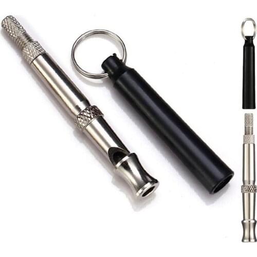 Ultrasonic Flute Pet Dog Whistle Adjustable Sound Key Chain Dogs Training Collie Cat Training Obedience Whistle Pets Supplies