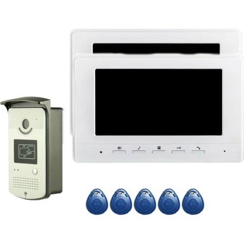RIFD Card 7inch HD Video Door Phone Doorbell Intercom Camera Monitor Home Security System 100-240V Video Door Bell
