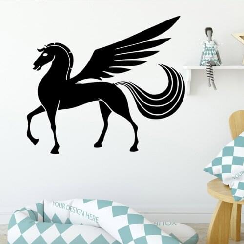 Fun Pegasus Wall Decal Living Room Removable Mural Decor Living Room Bedroom Removable Wall Art MURAL Drop Shipping