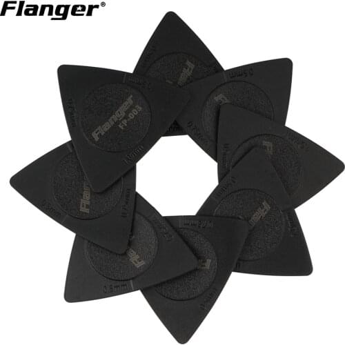 Flanger 10pcs Patented Triangle Guitar picks 1.0 0.75 0.5 mm Thickness in 1 Pick PC + ABS Material Antislip Style Picks FP-003