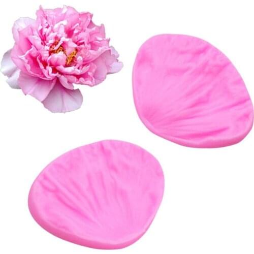 3D Peony Flower Petals Embossed Silicone Mold Relief Fondant Cake Decorating Tools Chocolate Gumpaste Candy Clay Moulds