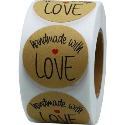 500pcs Festive party roll of leather thank you love stickers DJY baking packaging stickers