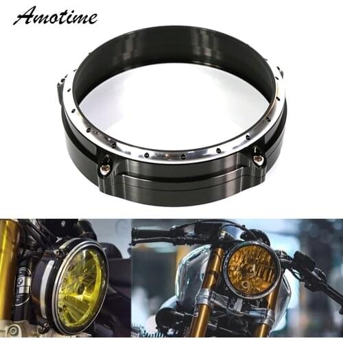 Motorcycle CNC Aluminum 7" Headlight Bezel Trim Ring Cover For BMW R Nine T R NINET Scrambler Pure 2014 2015 2016 2017 2018 2019