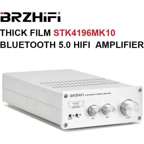 BRZHIFI New Sanyo Thick Film STK4196MK10 Bluetooth-compatible 5.0 HIFI fever Amplifier High Bass adjustable Power Amplificador