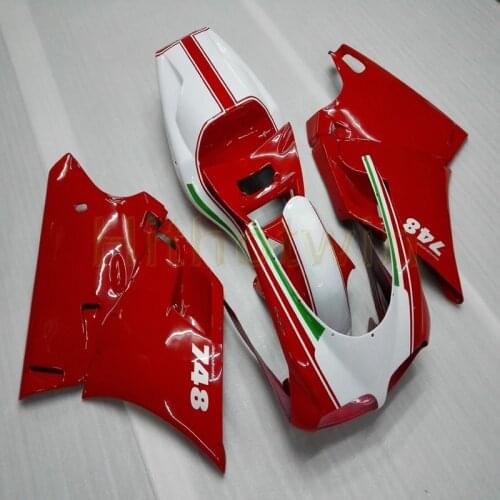 Bolts+Custom red white Motorcycle article for 748 916 996 1996 1997 1998 1999 2000 2001 2002 ABS motor Fairing kit M2