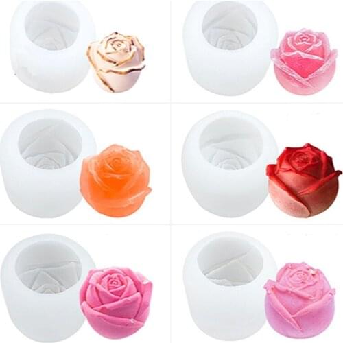 3D mold rose ice cube tray, easy to release reusable silicone ice cube mold used for iced drinks and cocktails candle molds