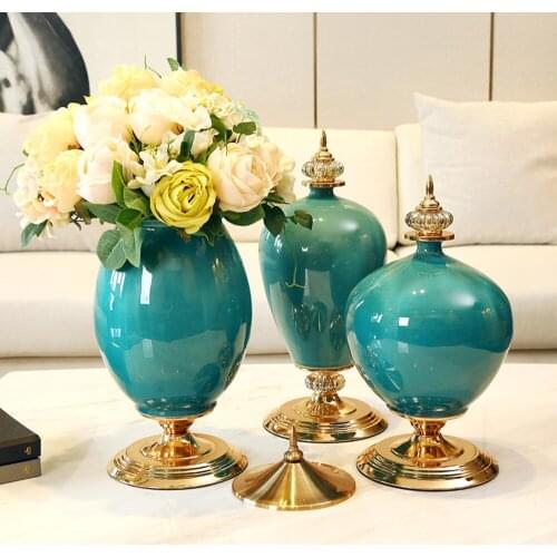 American Ceramic Decoration Flower Piece Simulation Flower Modern Minimalism Creative Home