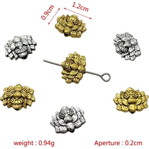 JunKang alloy rugby watermelon beads lotus spacer spacer DIY bracelet necklace crafts jewelry connector making accessories